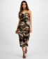 Women's Sleeveless Printed Twist-Front Midi Dress, Created for Macy's
