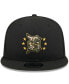 Фото #1 товара Men's Black Detroit Tigers 2024 Armed Forces Day 9FIFTY Snapback Hat