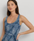Фото #3 товара Платье безрукавное Ralph Lauren женское с поясом и цветочным узором
