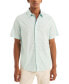 ფოტო #1 პროდუქტის Men's Slim Fit Navtech Plaid Short Sleeve Button-Front Shirt