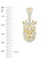 Фото #4 товара Macy's men's Diamond (1/2 ct. t.w.) & Ruby Accent Lion King Pendant in 14k Gold-Plated Sterling Silver