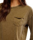 ფოტო #3 პროდუქტის Women's Fade Into You Long-Sleeve Cotton T-Shirt