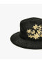 Фото #3 товара Шляпа плетеная с декоративной вышивкой Koton Hat Woven With Embroidery Detail