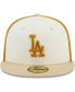 ფოტო #3 პროდუქტის Men's Cream, Gold Los Angeles Dodgers Chrome Anniversary 59FIFTY Fitted Hat