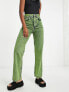 Фото #1 товара Topshop Kort jeans in zesty lime green
