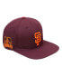 Фото #1 товара Men's Burgundy San Francisco Giants Wine Snapback Hat