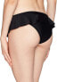 Body Glove Women's 236675 Ruffle Bikini Bottom Swimwear BLACK Size XS