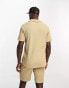 Фото #5 товара Only & Sons co-ord oversized revere ribbed polo in beige