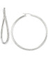 ფოტო #1 პროდუქტის Wavy Round Hoop Earrings in 14k Gold Over Sterling Silver, 2-3/8" (Also in Sterling Silver)
