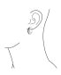 Фото #3 товара Black White Circle Cubic Zirconia Pave CZ Prom Double Hoop Earrings For Women 1.5 Inch Diameter