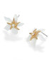 Faux Stone Starfish Flower Stud Earrings