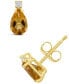ფოტო #1 პროდუქტის Citrine (3/4 ct.t.w) and Diamond Accent Stud Earrings in 14K Yellow Gold