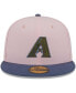 Фото #4 товара Men's Pink, Blue Arizona Diamondbacks Olive Undervisor 59FIFTY Fitted Hat