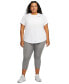 Фото #4 товара Plus Size Active Dri-FIT Women's Short-Sleeve Logo T-Shirt