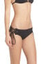 Isabella Rose 170235 Womens Lace-Up Hipster Bikini Bottom Black Size Large