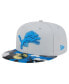 Фото #1 товара Men's Gray Detroit Lions Active Camo 59FIFTY Fitted Hat