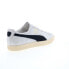 Фото #15 товара Puma Clyde Hairy Suede 39311501 Mens Gray Suede Lifestyle Sneakers Shoes
