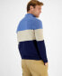 Фото #4 товара Men's Tri-Block Full-Zip Sweater, Created for Macy's