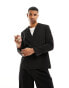 Фото #4 товара Only & Sons double breasted suit jacket in black