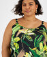 Фото #3 товара Plus Size Printed Cowlneck Camisole Top, Created for Macy's