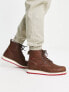 Фото #4 товара Levi's Jax Lux leather lace up boot with red tab in brown