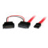 Фото #7 товара StarTech.com 0.5m Slimline SATA Female to SATA with SATA Power Cable Adapter - 0.5 m - SATA III - SATA 7-pin - Male/Female - Black - Red - 25 g