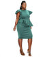 Фото #2 товара Plus Size Calista Neoprene Peplum Dress