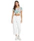 Фото #3 товара Juniors' Had Me At Aloha Cutout Crop Top