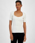 Фото #1 товара Women's Faggio Ribbed Sweetheart-Neck Top