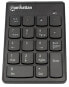 Manhattan Numeric Keypad - Wireless (2.4GHz) - USB-A Micro Receiver - 18 Full Size Keys - Black - Membrane Key Switches - Auto Power Management - Range 10m - AAA Battery (included) - Windows and Mac - Three Year Warranty - Blister - RF Wireless - 18 - Notebook/PC -