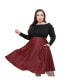 Plus Size Retro Style High Waist Vivien Swing Skirt