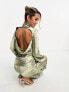 Фото #5 товара ASOS DESIGN cowl back high neck top co-ord in gold