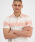 Фото #3 товара Men's Baja Striped Short Sleeve Polo Shirt, Created for Macy's