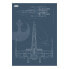 Фото #2 товара Wandbild Star Wars Blueprint X-Wing