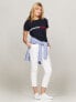 Embroidered Flag Stripe Logo T-Shirt