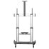 Фото #10 товара StarTech.com Mobile TV Stand - Heavy Duty TV Cart for 60-100" Display (100kg/220lb) - Height Adjustable Rolling Flat Screen Floor Standing on Wheels - Universal Television Mount w/Shelves - 2.54 m (100") - 200 x 200 mm - 1000 x 600 mm - -10 - 5° - Steel - Black - Silv