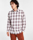 ფოტო #2 პროდუქტის Men's Kelly Plaid Long-Sleeve Shirt, Created for Macy's
