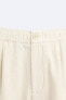 Pleated bermuda shorts