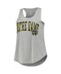 Women's Heather Gray Notre Dame Fighting Irish Arch Logo Racerback Scoop Neck Tank Top Серый, 4X - фото #3