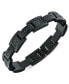 Фото #1 товара Men's Black Cubic Zirconia Cluster Link Bracelet in Black Ion-Plated Stainless Steel