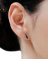ფოტო #2 პროდუქტის Garnet (1/2 ct. t.w.) Sapphire (1/8 ct. t.w.) & Diamond (1/10 ct. t.w.) Spiderman Stud Earrings in Sterling Silver