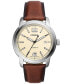 ფოტო #1 პროდუქტის Men's Heritage Automatic Brown Leather Watch 43mm