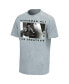 Фото #2 товара Men's Gray Distressed Muhammad Ali Fighting Photo Washed T-shirt