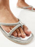 Фото #3 товара Simmi London Florai strappy flat sandal in silver