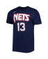 Фото #3 товара Men's James Harden Navy Brooklyn Nets 2021/22 City Edition Name and Number T-shirt