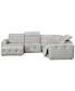 Фото #10 товара CLOSEOUT! Haigan 5-Pc. Leather Chaise Sectional Sofa with 2 Power Recliners, Created for Macy's