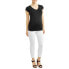 Oh! Mamma Womens Maternity Basic V-Neck T-Shirt Flattering Side Ruching 2X Black