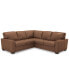 Фото #5 товара Ennia 2-Pc. Leather Sectional Sofa, Created for Macy's