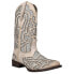 Фото #4 товара Roper Mercedes Glitter TooledInlay Square Toe Cowboy Womens White Casual Boots