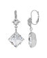 Women's Silver Tone Crystal Stone Drop Earring